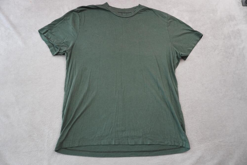 Brooklinen Shirt Mens XL Green Loungewear Crewneck Tee Made In USA Cotton Modal